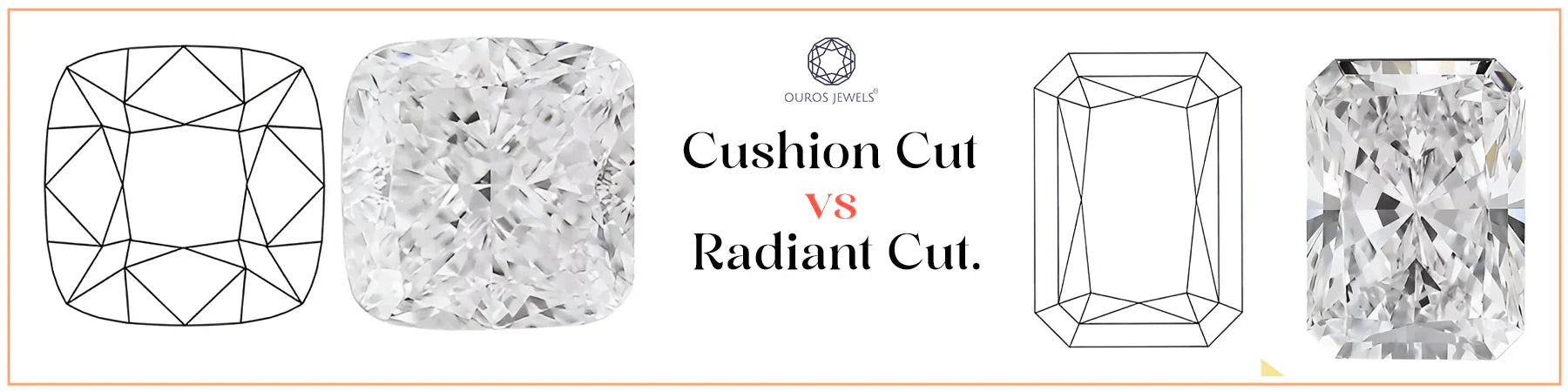 Image showing Radiant and Cushion cut diamond comparison