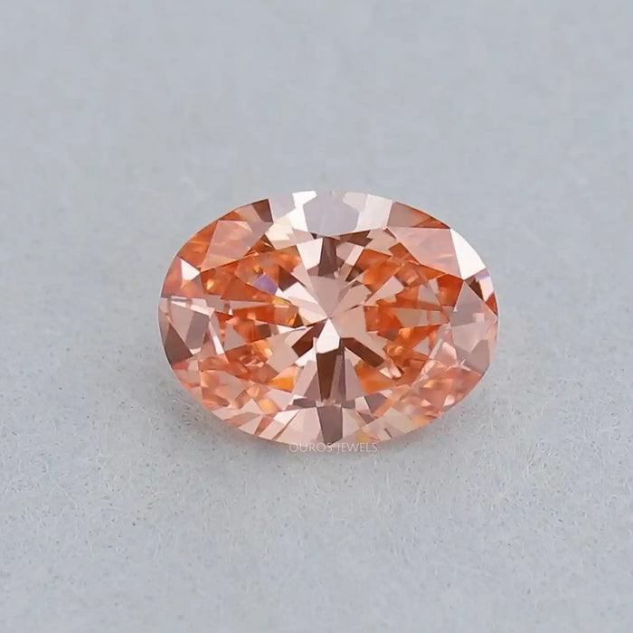 Brilliant Cut 0.82 Carat Pink Oval Lab Diamond