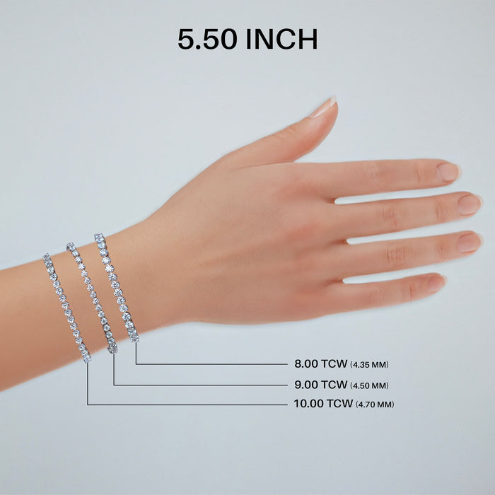 Classic Round Lab Diamond Line Bracelet