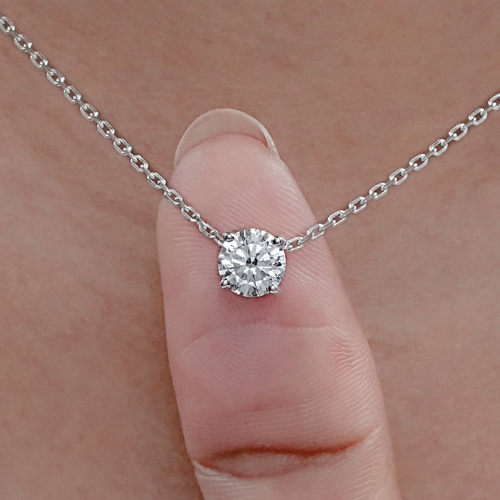 4 Claw Round Lab Created Diamond Locket