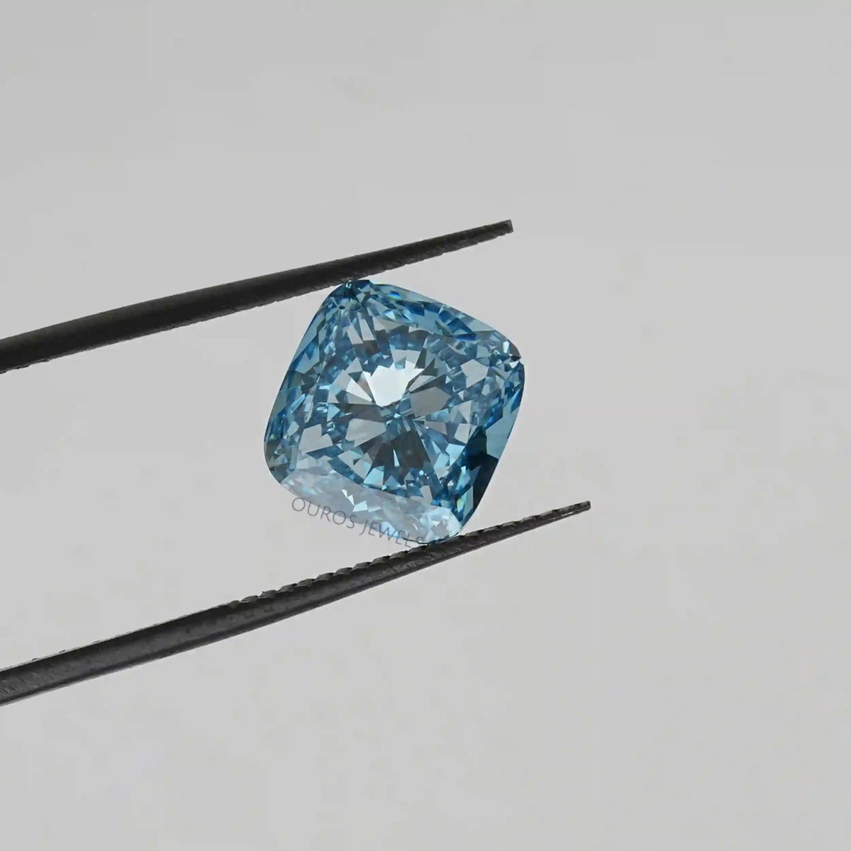 5.00 Carat Blue Cushion Cut Lab Diamond Loose