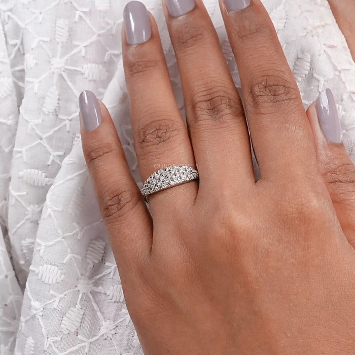 Brown Round Set Diamond Ring