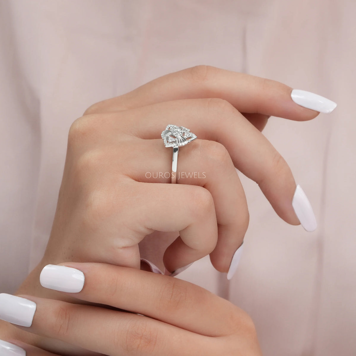 Triangle Shape Bridal Engagement Ring