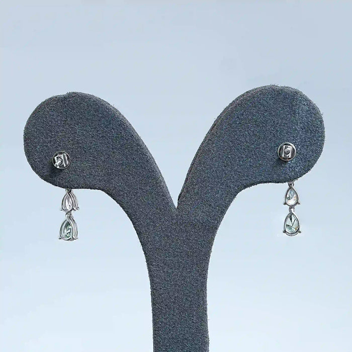 Pear Cut Lab Diamond Dangle Earrings