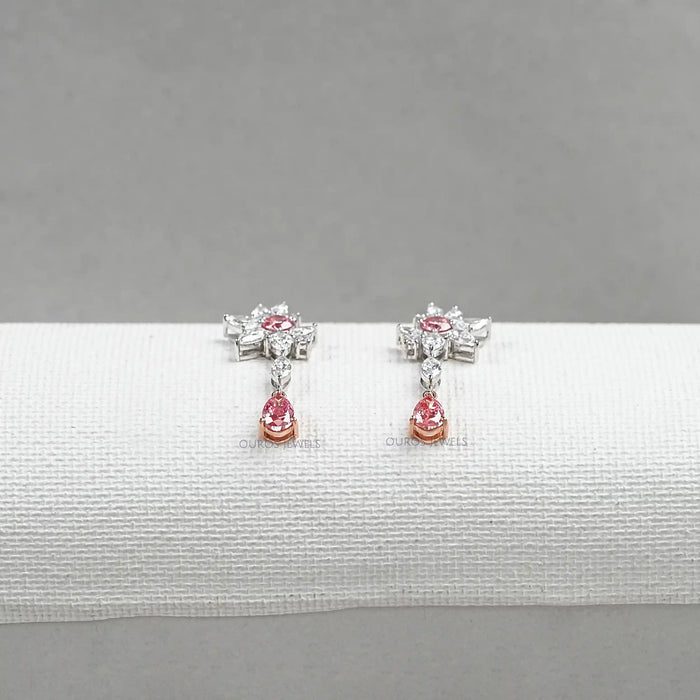 Multi Shape Diamond Drop Earrings