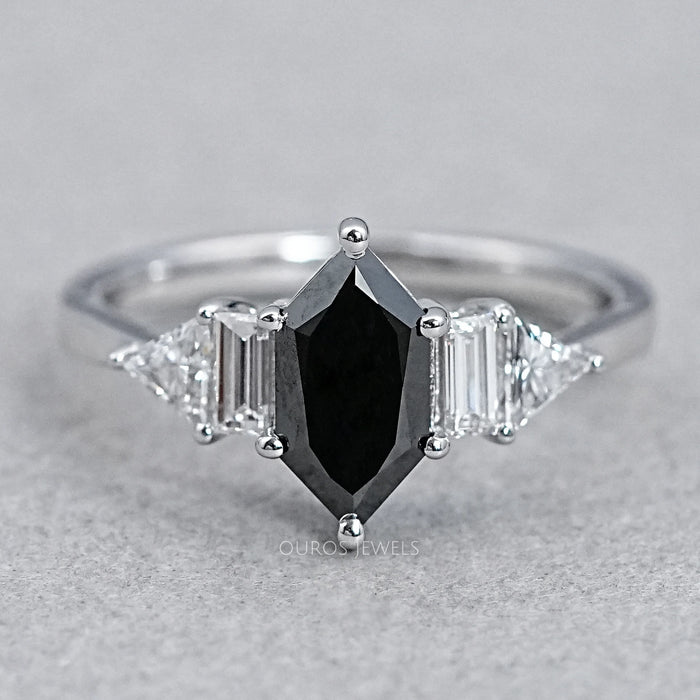 Dutch Marquise cut Black Diamond Ring