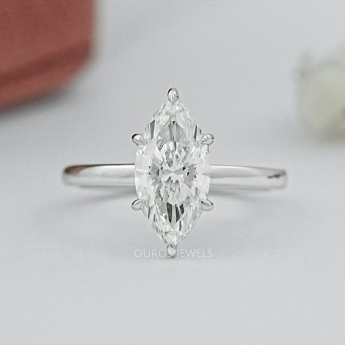 Marquise Solitaire Diamond Engagement Ring