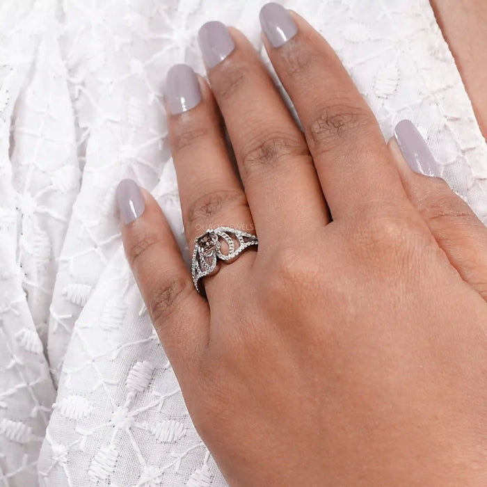 Asscher Cut Brown Diamond Ring