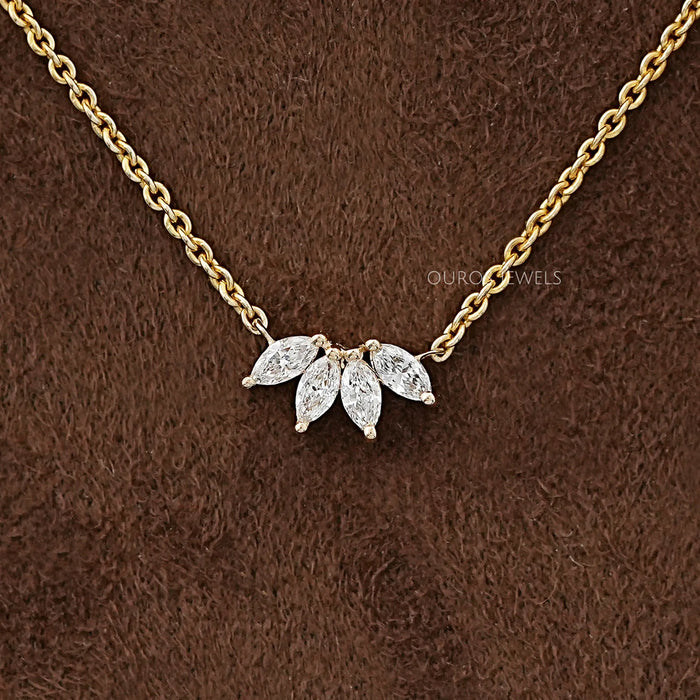 Marquise Cut Lab Diamond Pendant