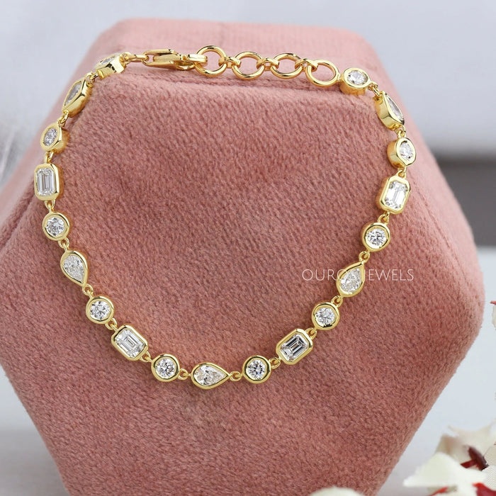 Multi Shape Lab Created Diamond Tennis Bracelet