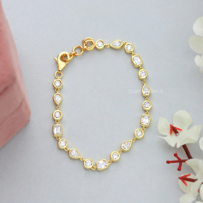 Multi Shape Lab Created Diamond Tennis Bracelet