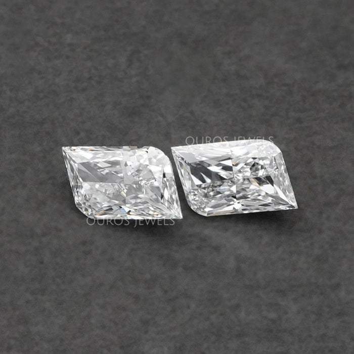 Rounded Modified Kite Cut Lab Diamond Pair