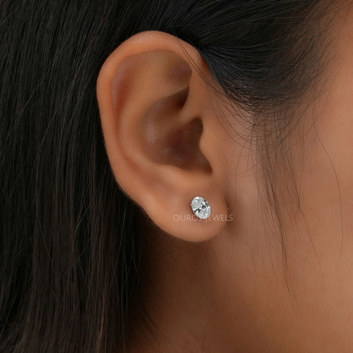 Oval Cut Lab Diamond Stud Earrings