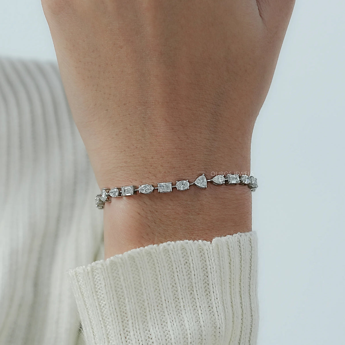 Multi Shape Lab Diamond Linked Bracelet Bracelet