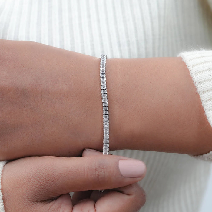 Emerald Lab Grown Diamond Tennis Bracelet