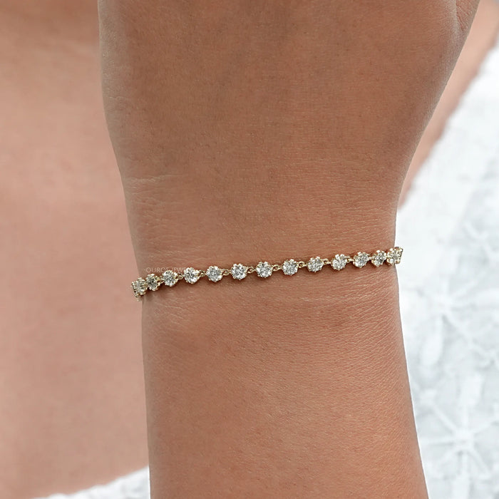 Vintage Old European Round Diamond Bracelet