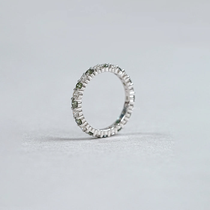 Eternity Band with Colored Round Diamonds