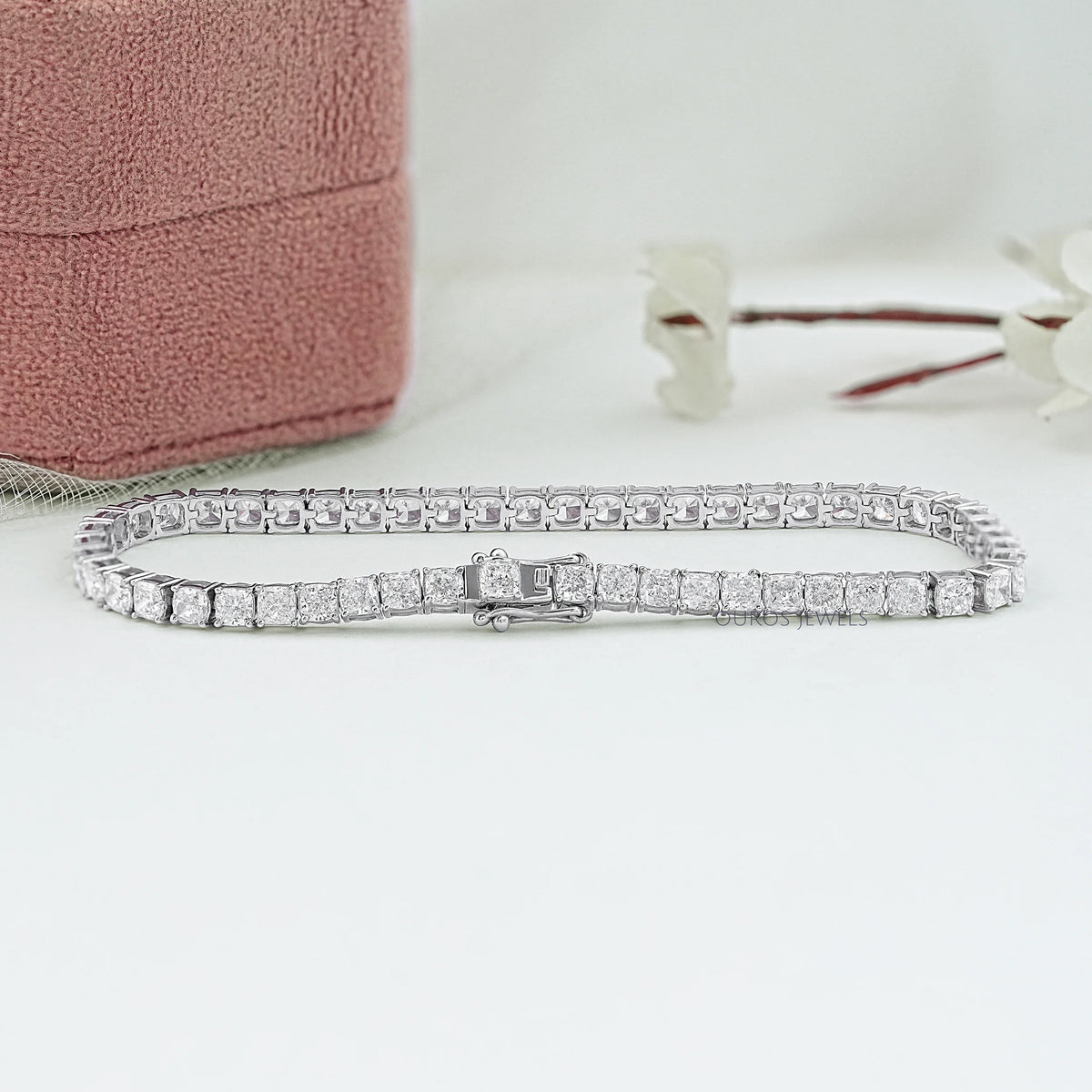 Cushion Lab Grown Diamond Tennis Bracelet Bracelet