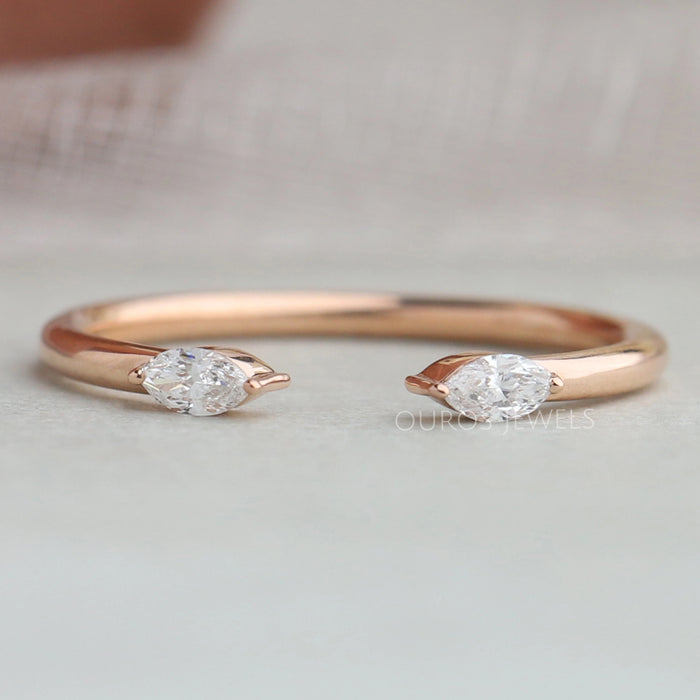 Marquise Lab grown Diamond Open Band