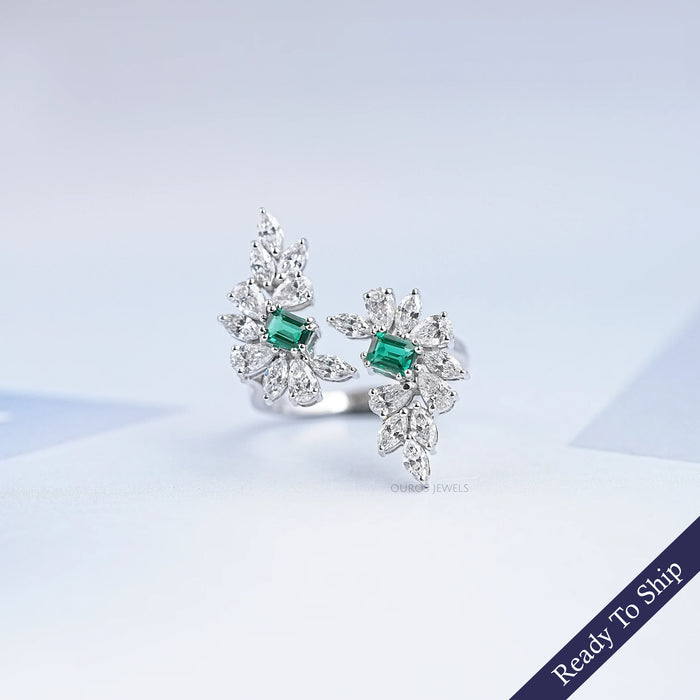 Multi Shape Lab Diamond Bypass Ring