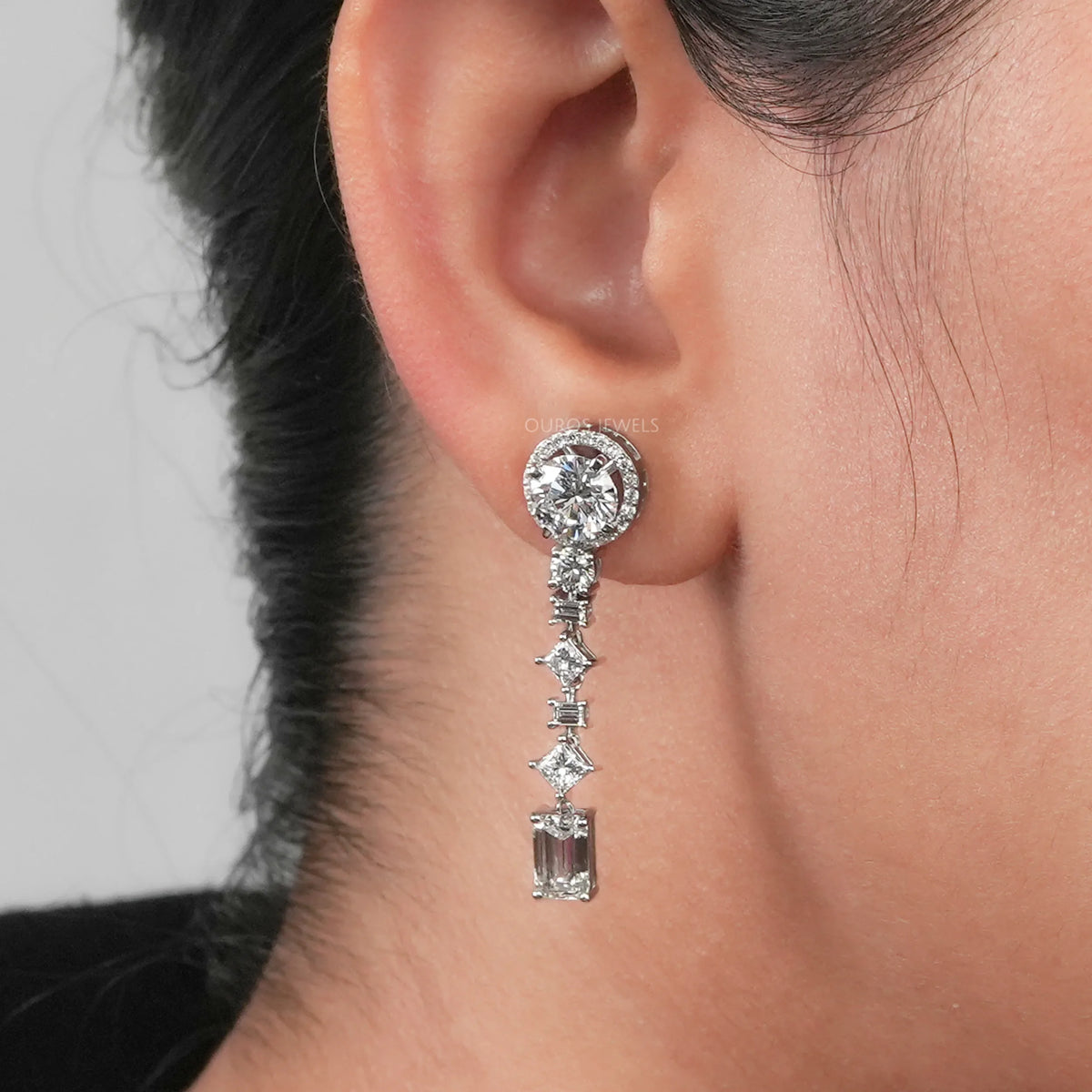 Multi Shape Lab Grown Diamond Earring