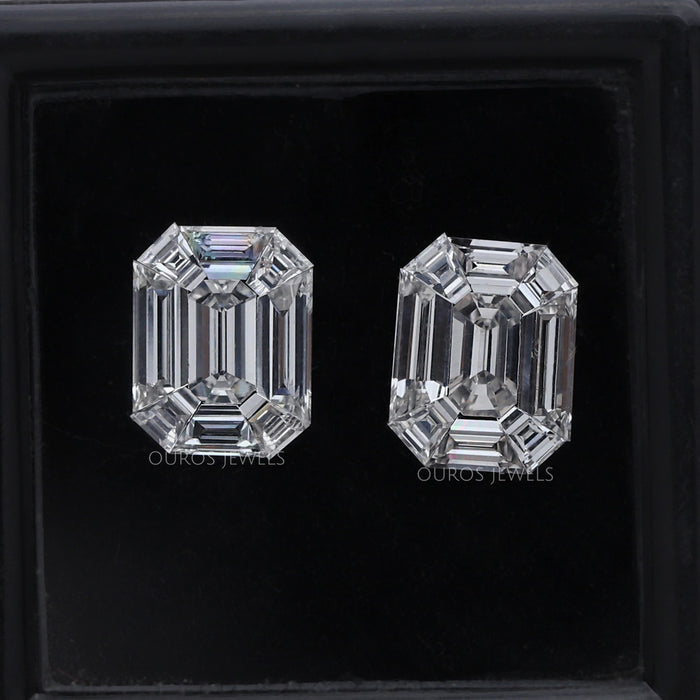 Emerald Cut LAb Grown Diamond Pair