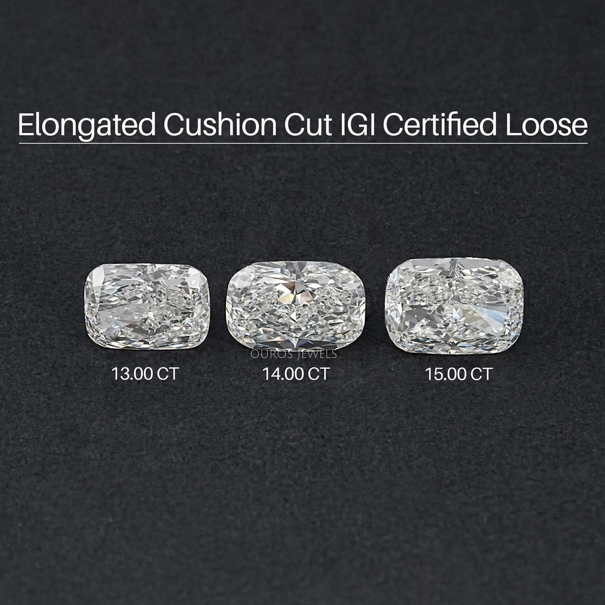Certified Elongated Cushion Cut Lab Grown Diamond Loose