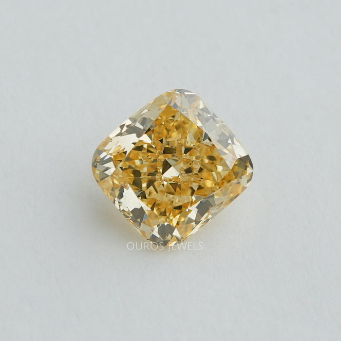 Cushion Cut Yellow Lab Created Diamond