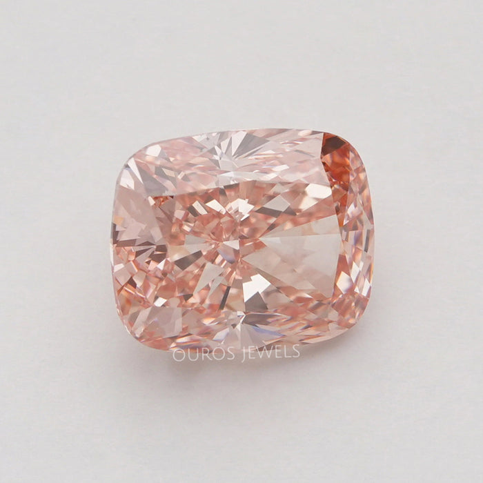 Loose Pink Cushion Cut Lab Grown Diamond