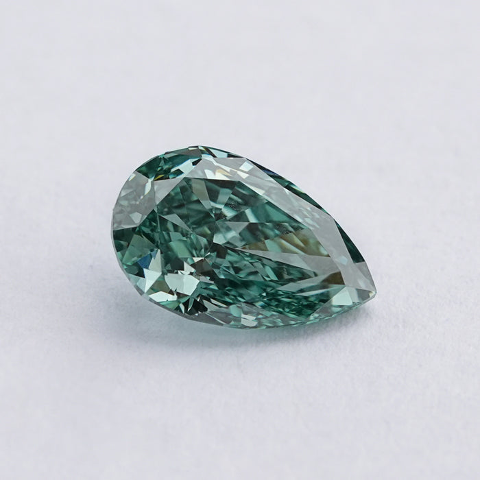 Pear 1.62 Carat Green Lab Grown Diamond