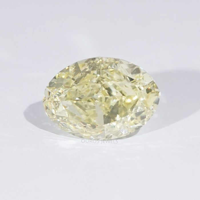 Modified Yellow Oval Lab Created Diamond