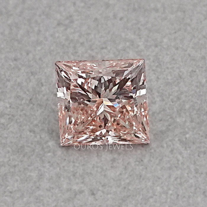 Fancy Pink Princess Cut Lab Grown Diamond
