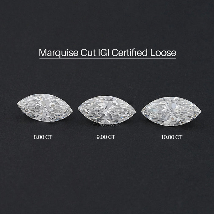 IGI Certified Marquise Cut Lab Grown Diamond