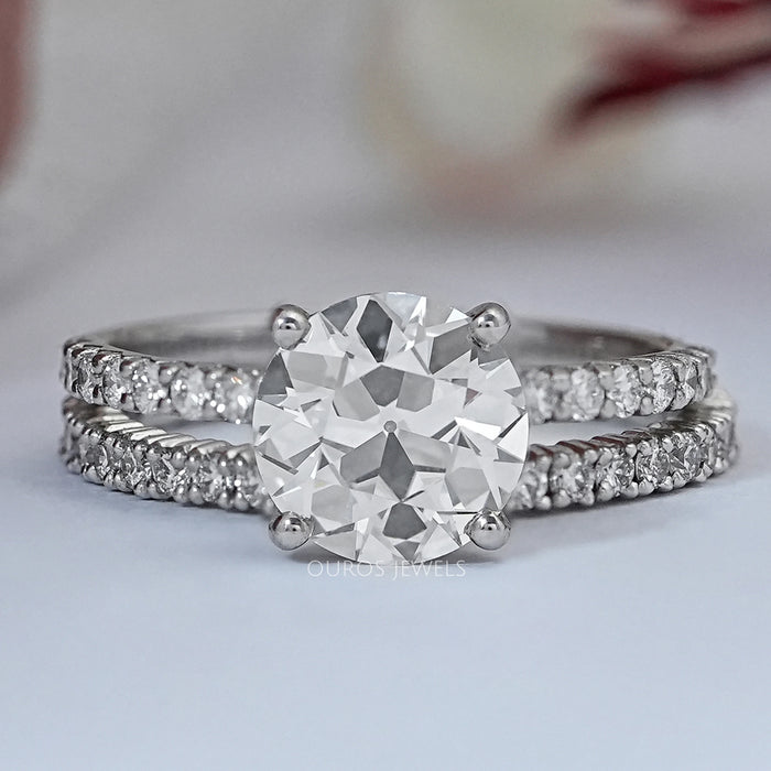 Vintage Old European Cut Diamond Bridal Set