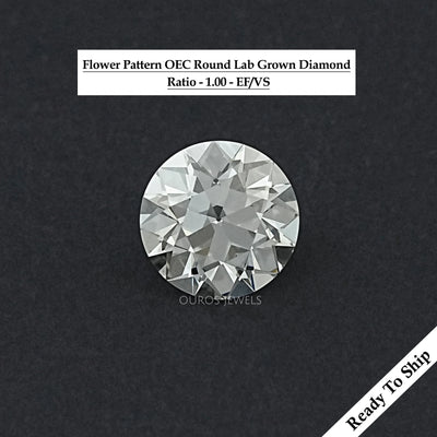 Flower Pattern Old European Round Cut Loose Diamond