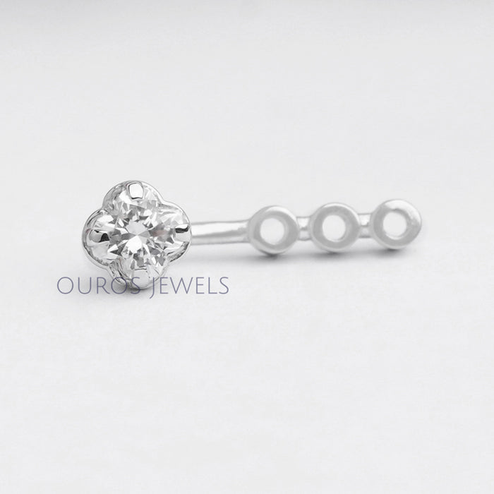 Clover Leaf Diamond Earrings Jacket