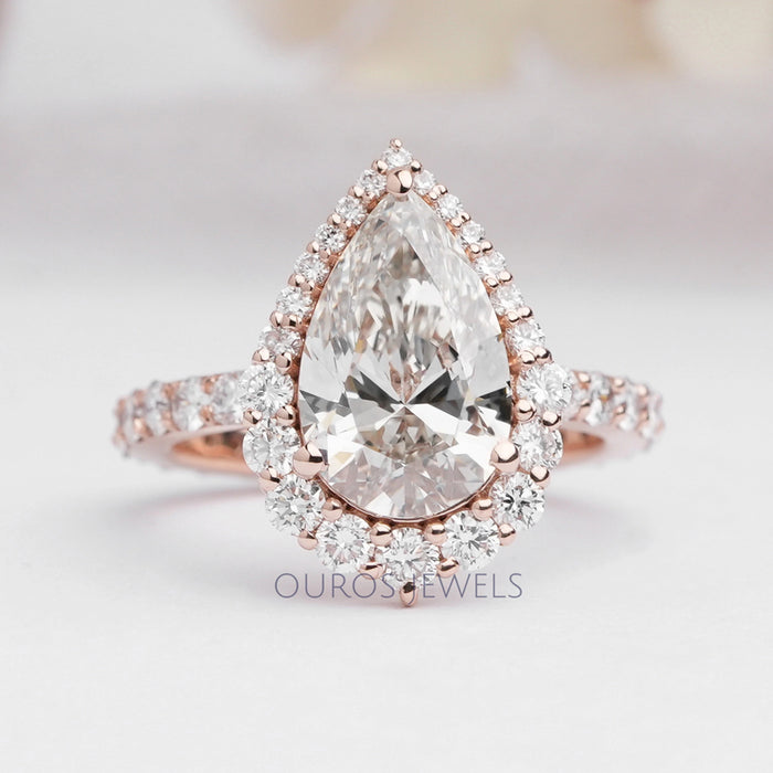 Pear Shaped Diamond Engagement Ring