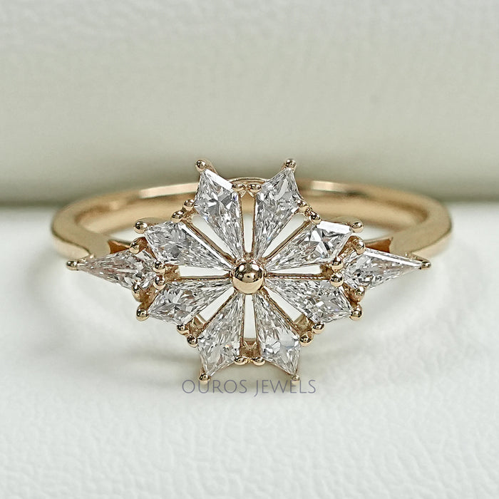 Kite Diamond Floral Anniversary Ring