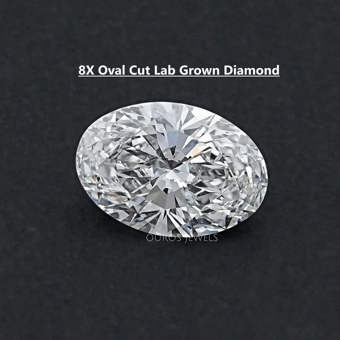 Oval Cut Lab Grown Diamond In 8x Cut