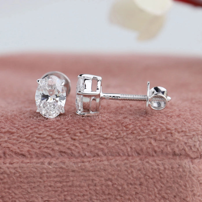 Oval Cut Lab Diamond Stud Earrings
