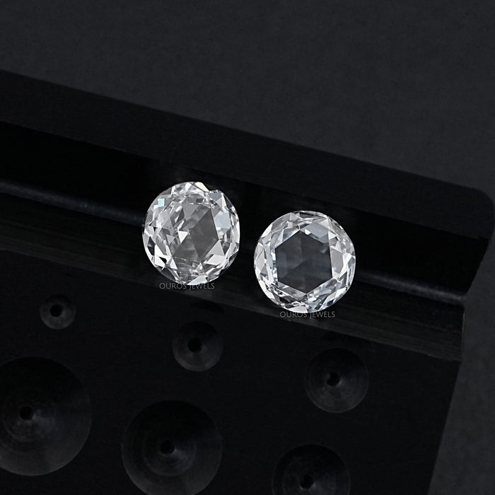 Rose Cut Round Lab Diamond Matching Pair