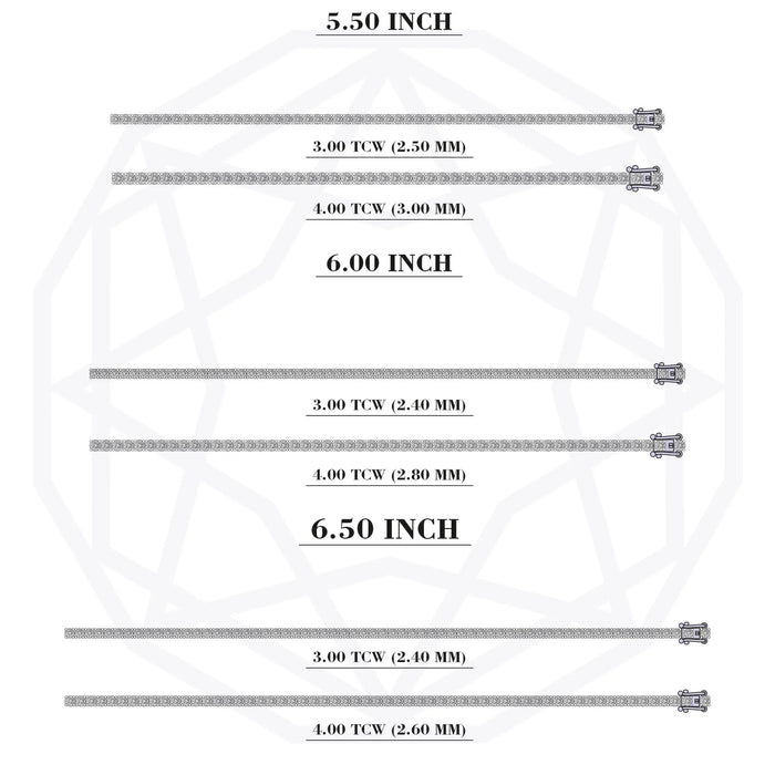 Round Lab Created Diamond Tennis Bracelet