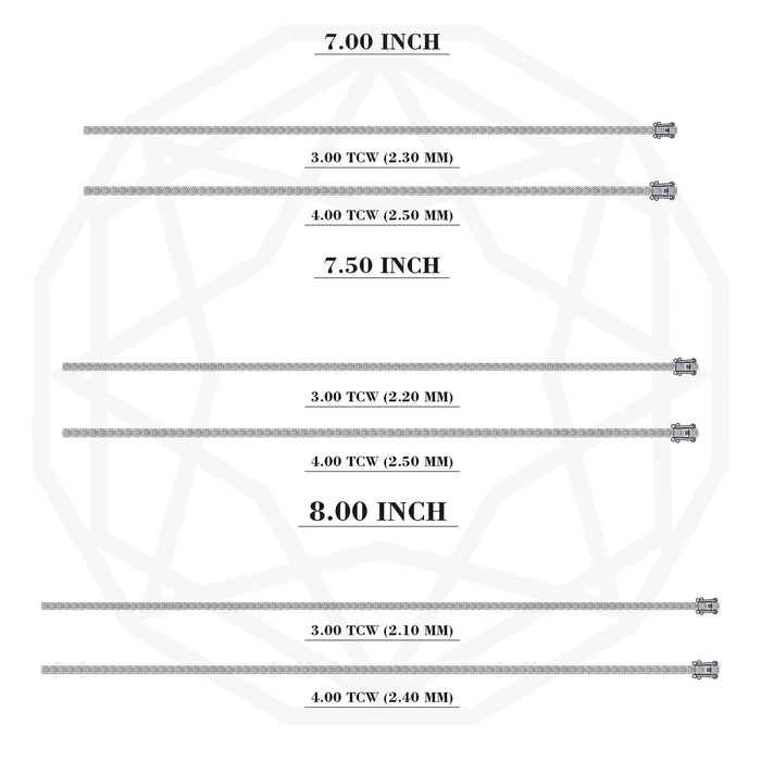 Round Lab Created Diamond Tennis Bracelet