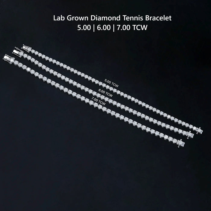 Round Diamond Tennis Bracelets for Women