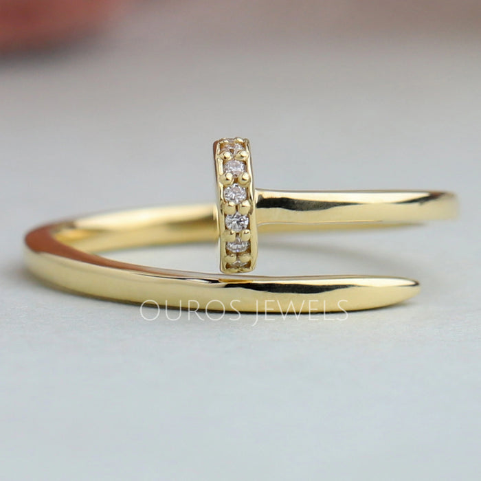 Spiral Round Lab Diamond Designer Ring