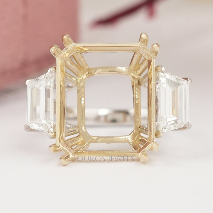 Semi Mount Three Stone Setting Ring