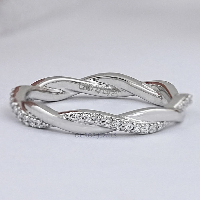 Twisted Round Lab Grown Diamond Infinity Band