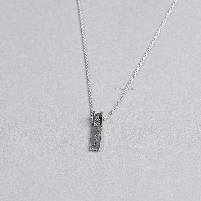 Round Diamond Bar Pendant
