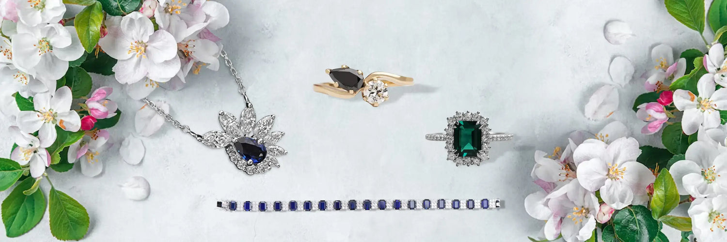 Lab Grown Gemstone Jewelry – Blue Sapphire, Green Emerald & Red Ruby Rings by Ouros Jewels