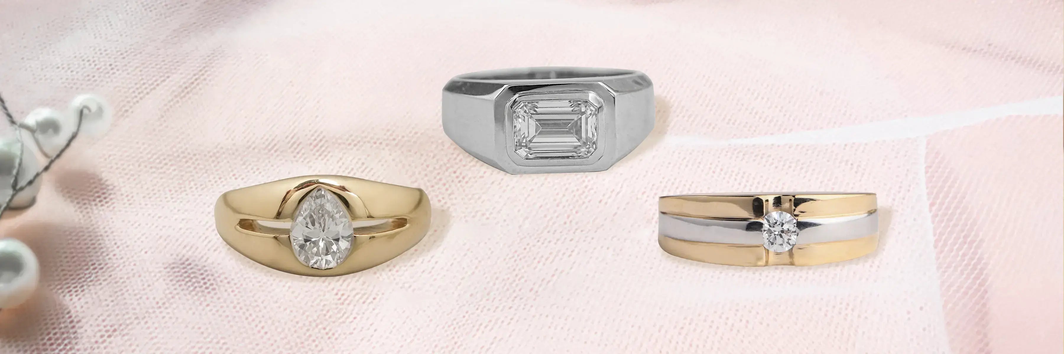 Men's lab grown diamond rings